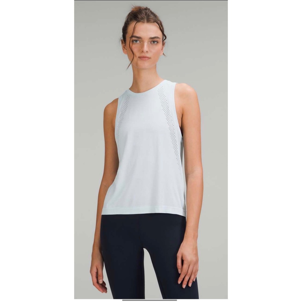 Lululemon Tank Top Womens 6 Blue Swiftly Tech 2.0 Mesh Ventilated‎ Activewear